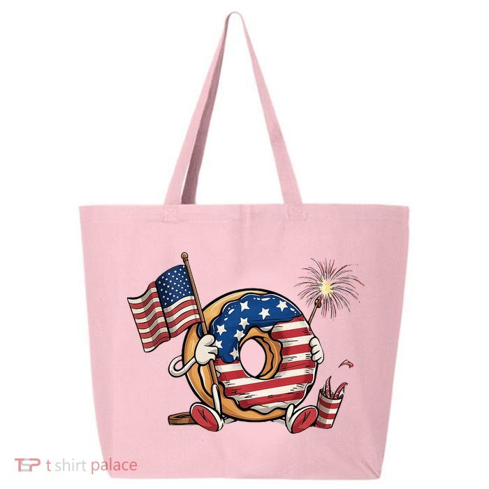 Funny 4th Of July Independence Donut Touch My Freedom 25L Jumbo Tote