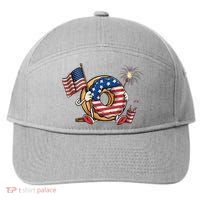 Funny 4th Of July Independence Donut Touch My Freedom 7-Panel Snapback Hat