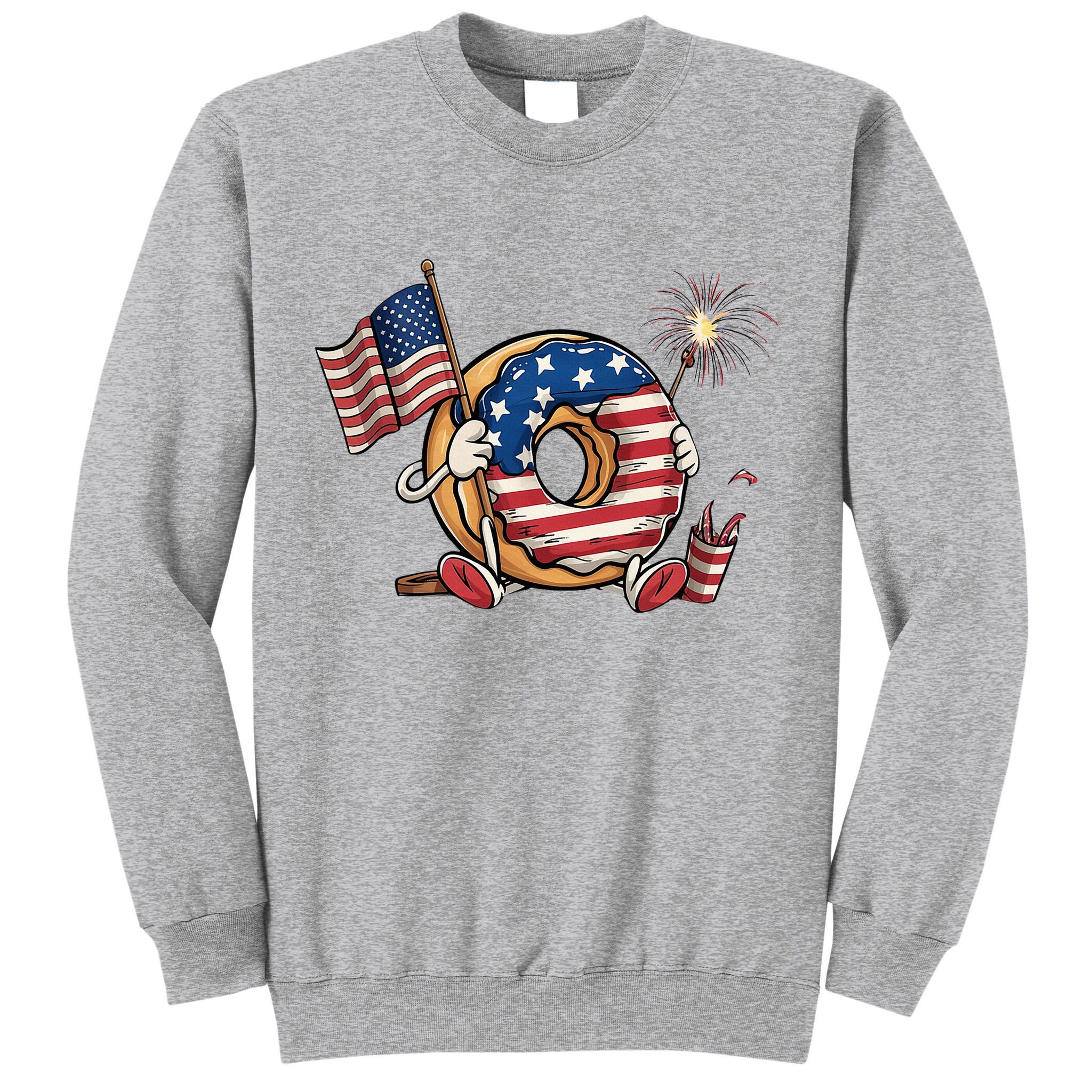 Funny 4th Of July Independence Donut Touch My Freedom Tall Sweatshirt