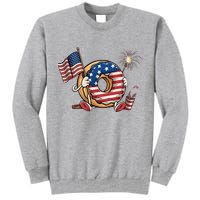 Funny 4th Of July Independence Donut Touch My Freedom Tall Sweatshirt