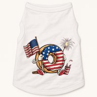 Funny 4th Of July Independence Donut Touch My Freedom Doggie Tank