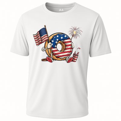 Funny 4th Of July Independence Donut Touch My Freedom Performance Shirt