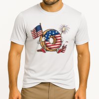 Funny 4th Of July Independence Donut Touch My Freedom Cooling Performance Crew T-Shirt