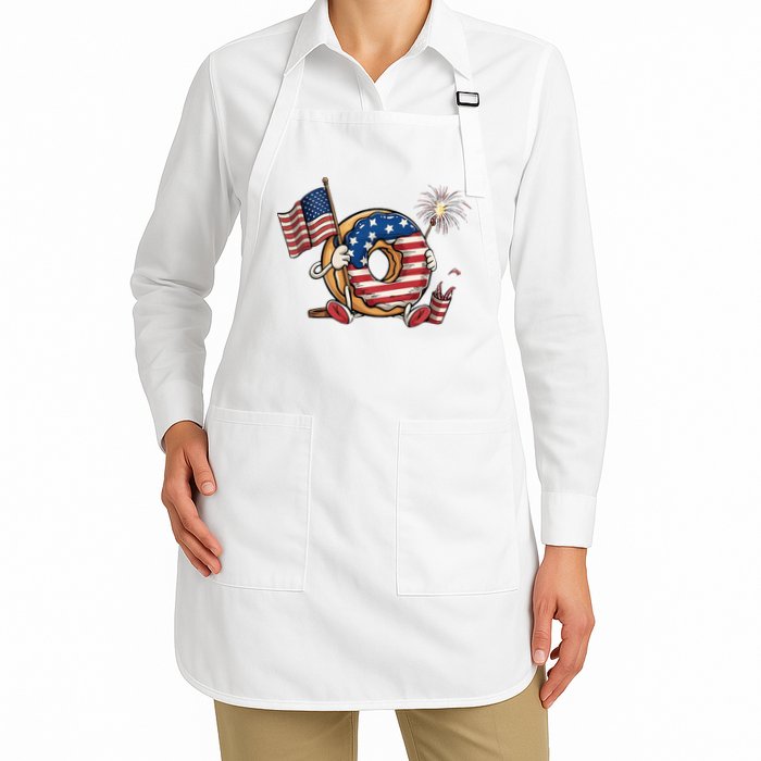 Funny 4th Of July Independence Donut Touch My Freedom Apron