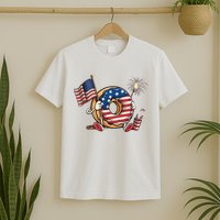 Funny 4th Of July Independence Donut Touch My Freedom T-Shirt