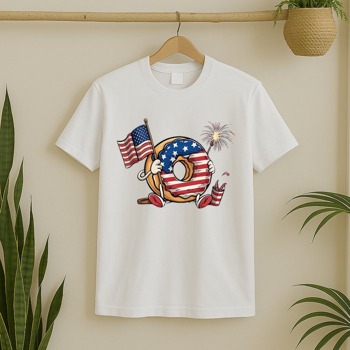 Funny 4th Of July Independence Donut Touch My Freedom T-Shirt