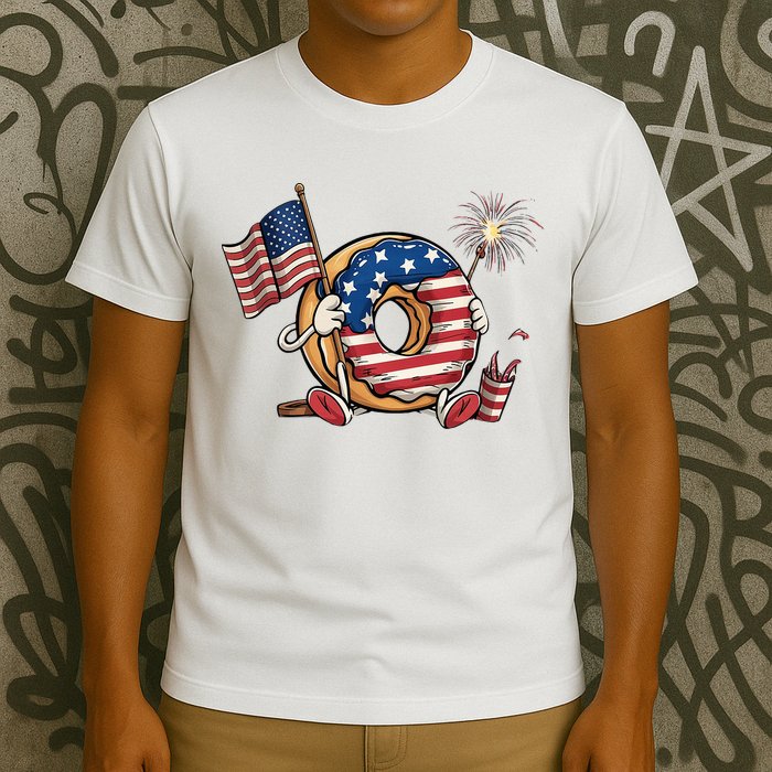 Funny 4th Of July Independence Donut Touch My Freedom T-Shirt