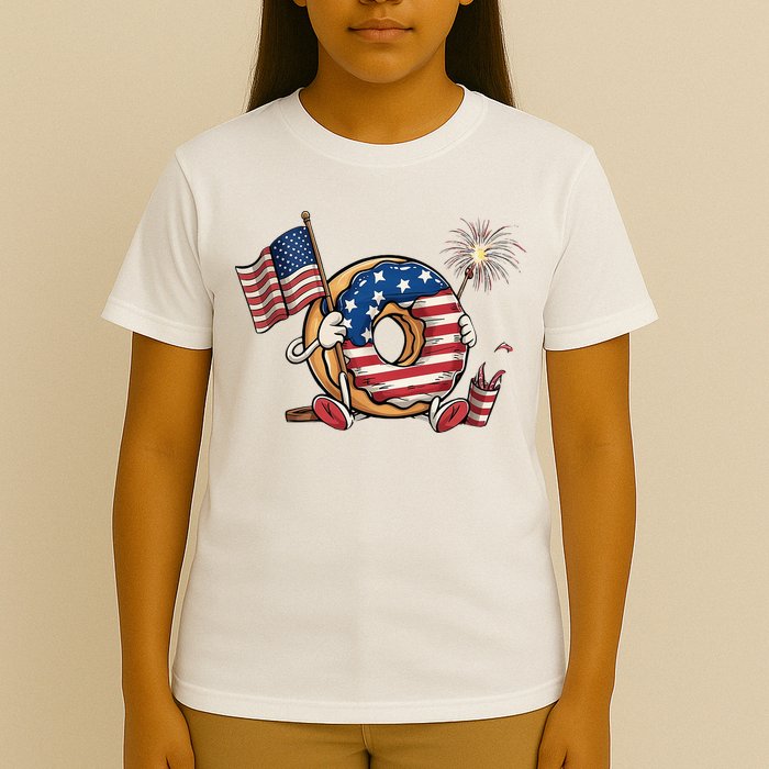 Funny 4th Of July Independence Donut Touch My Freedom T-Shirt