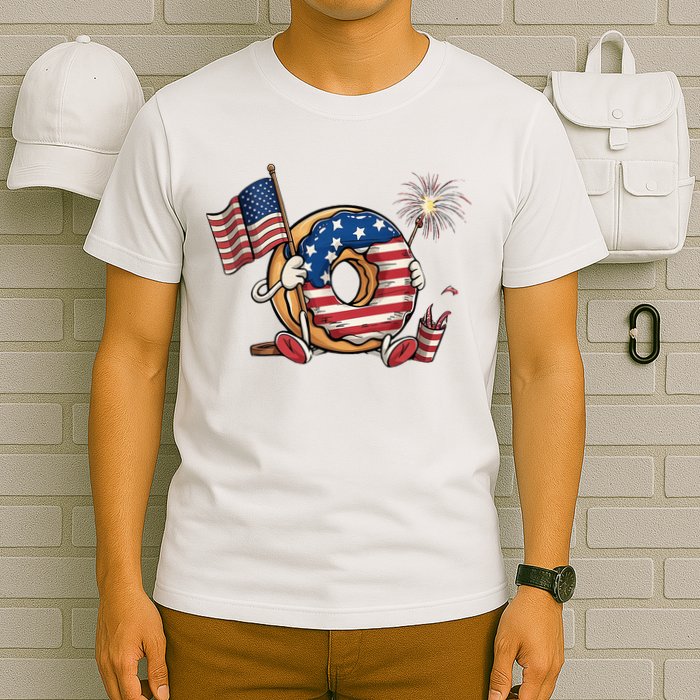 Funny 4th Of July Independence Donut Touch My Freedom T-Shirt
