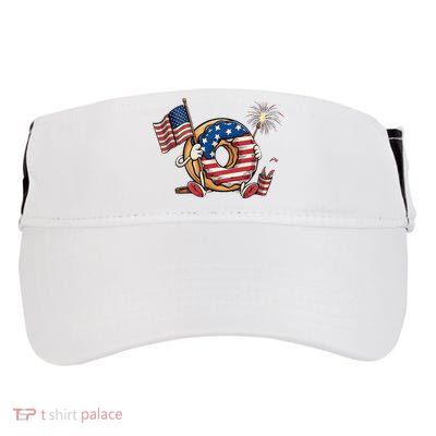 Funny 4th Of July Independence Donut Touch My Freedom Adult Drive Performance Visor