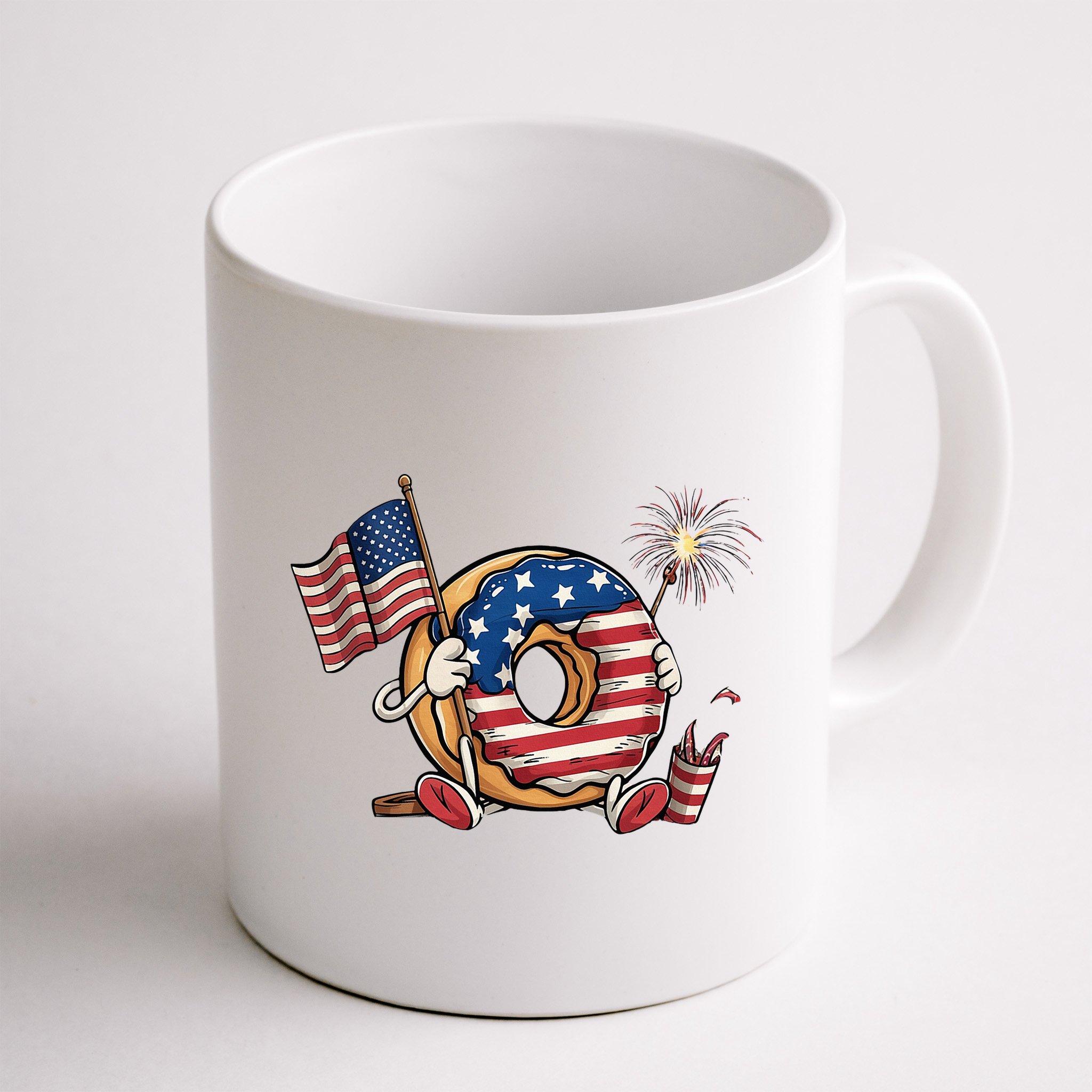 Funny 4th Of July Independence Donut Touch My Freedom Mug