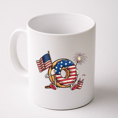 Funny 4th Of July Independence Donut Touch My Freedom Mug