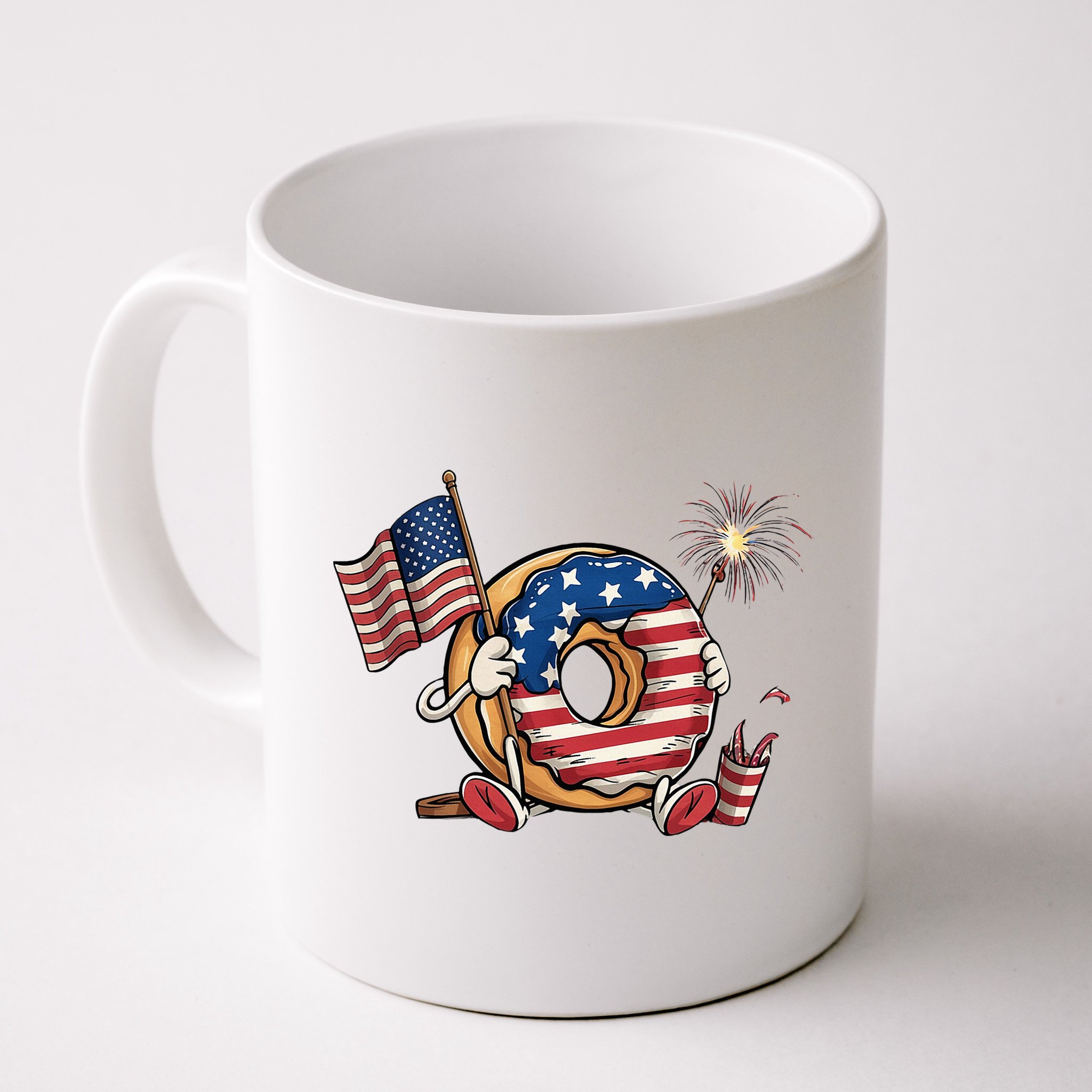 Funny 4th Of July Independence Donut Touch My Freedom Mug