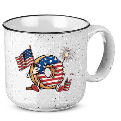 Funny 4th Of July Independence Donut Touch My Freedom 15oz Campfire Ceramic Mug