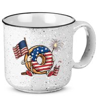 Funny 4th Of July Independence Donut Touch My Freedom 15oz Campfire Ceramic Mug