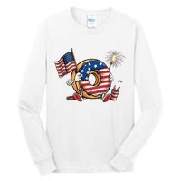 Funny 4th Of July Independence Donut Touch My Freedom Tall Long Sleeve T-Shirt