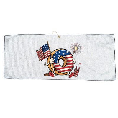 Funny 4th Of July Independence Donut Touch My Freedom Large Microfiber Waffle Golf Towel