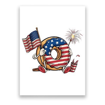 Funny 4th Of July Independence Donut Touch My Freedom Poster