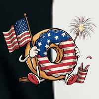 Funny 4th Of July Independence Donut Touch My Freedom Infant Baby Jersey Bodysuit
