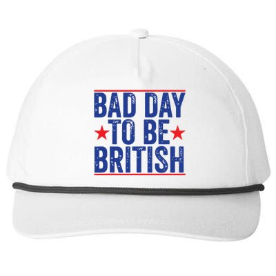 Funny 4th Of July Bad Day To Be British Snapback Five-Panel Rope Hat