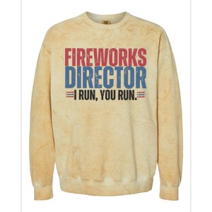 Funny 4th Of July Fireworks Director Independence Day Colorblast Crewneck Sweatshirt