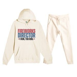 Funny 4th Of July Fireworks Director Independence Day Premium Hooded Sweatsuit Set