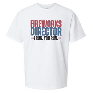 Funny 4th Of July Fireworks Director Independence Day Sueded Cloud Jersey T-Shirt