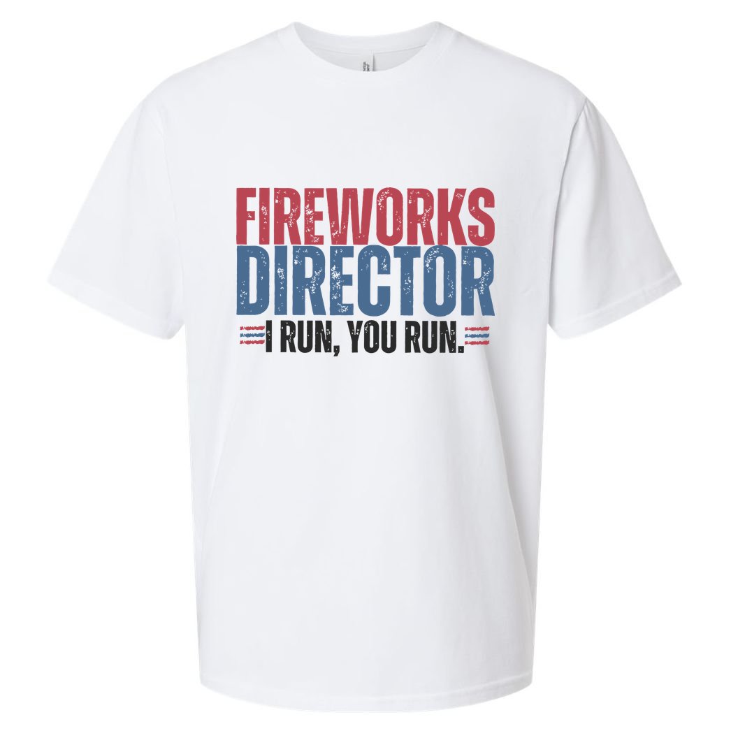 Funny 4th Of July Fireworks Director Independence Day Sueded Cloud Jersey T-Shirt