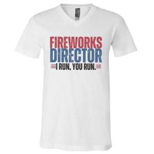 Funny 4th Of July Fireworks Director Independence Day V-Neck T-Shirt