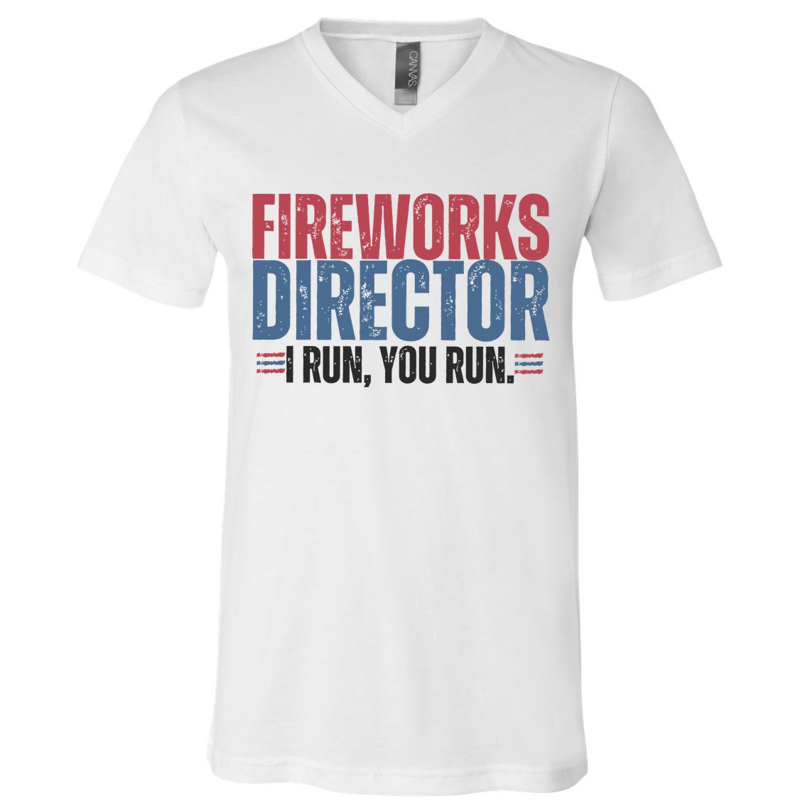 Funny 4th Of July Fireworks Director Independence Day V-Neck T-Shirt