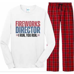 Funny 4th Of July Fireworks Director Independence Day Long Sleeve Pajama Set