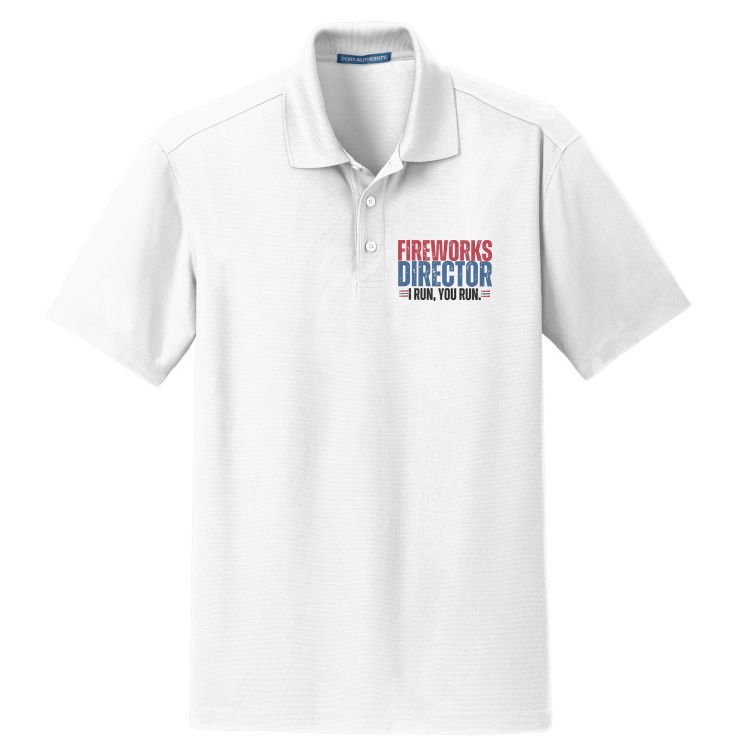 Funny 4th Of July Fireworks Director Independence Day Dry Zone Grid Polo