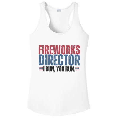 Funny 4th Of July Fireworks Director Independence Day Ladies PosiCharge Competitor Racerback Tank