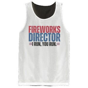 Funny 4th Of July Fireworks Director Independence Day Mesh Reversible Basketball Jersey Tank