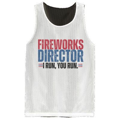 Funny 4th Of July Fireworks Director Independence Day Mesh Reversible Basketball Jersey Tank