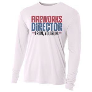 Funny 4th Of July Fireworks Director Independence Day Cooling Performance Long Sleeve Crew