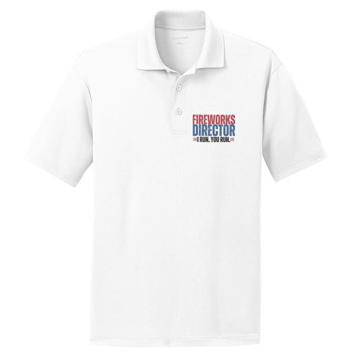 Funny 4th Of July Fireworks Director Independence Day PosiCharge RacerMesh Polo