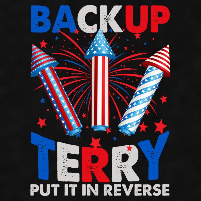 Fouth 4th Of July Back Up Terry Put It In Reverse Ladies PosiCharge Tri-Blend Wicking Tank