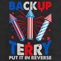 Fouth 4th Of July Back Up Terry Put It In Reverse 7 Panel Mesh Trucker Snapback Hat