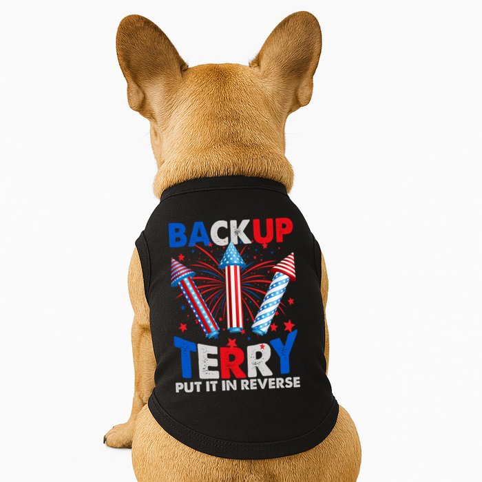 Fouth 4th Of July Back Up Terry Put It In Reverse Doggie Tank