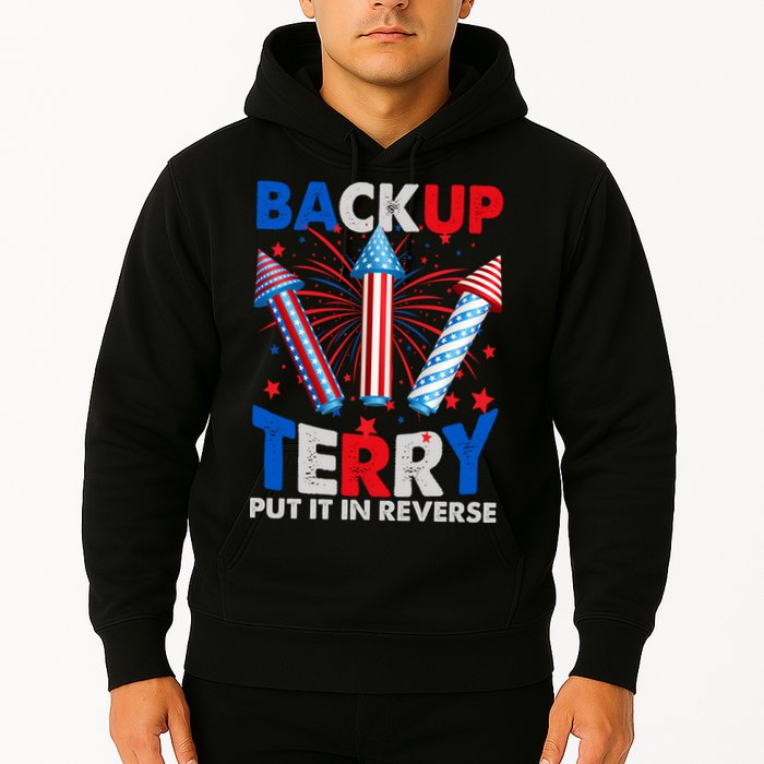 Fouth 4th Of July Back Up Terry Put It In Reverse Hoodie