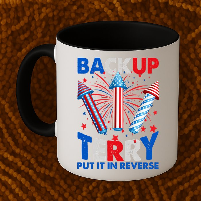 Fouth 4th Of July Back Up Terry Put It In Reverse Coffee Mug
