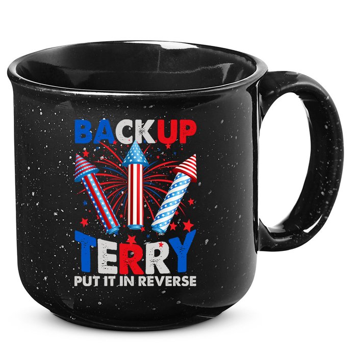 Fouth 4th Of July Back Up Terry Put It In Reverse 15oz Campfire Ceramic Mug