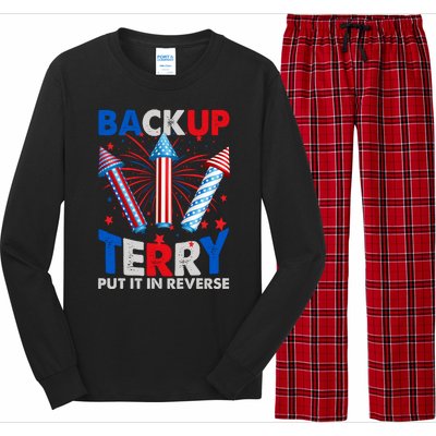 Fouth 4th Of July Back Up Terry Put It In Reverse Long Sleeve Pajama Set