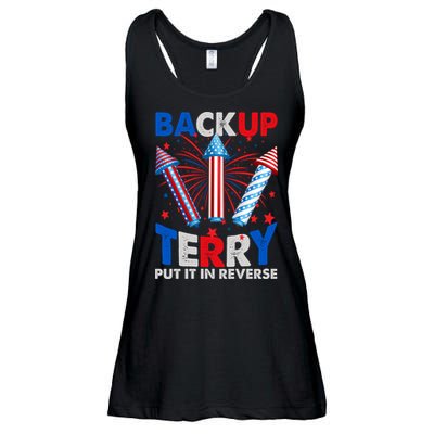 Fouth 4th Of July Back Up Terry Put It In Reverse Ladies Essential Flowy Tank