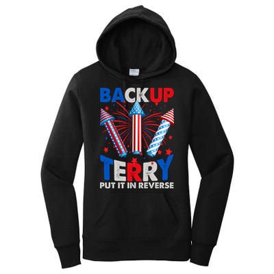 Fouth 4th Of July Back Up Terry Put It In Reverse Women's Pullover Hoodie