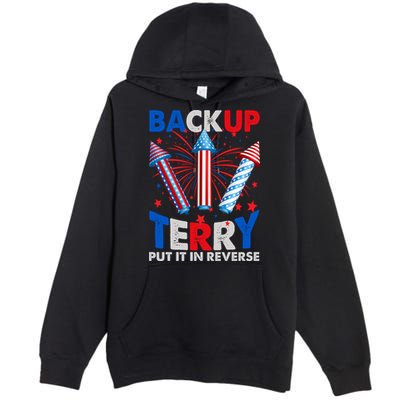 Fouth 4th Of July Back Up Terry Put It In Reverse Premium Pullover Hoodie