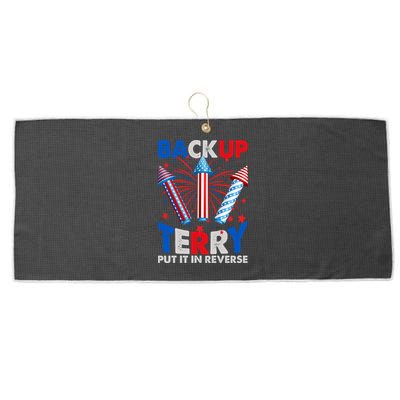 Fouth 4th Of July Back Up Terry Put It In Reverse Large Microfiber Waffle Golf Towel