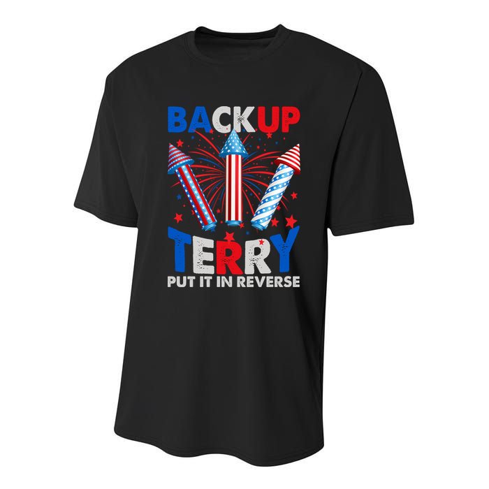 Fouth 4th Of July Back Up Terry Put It In Reverse Youth Performance Sprint T-Shirt