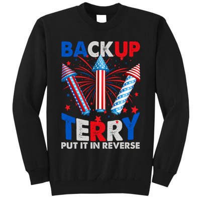 Fouth 4th Of July Back Up Terry Put It In Reverse Tall Sweatshirt